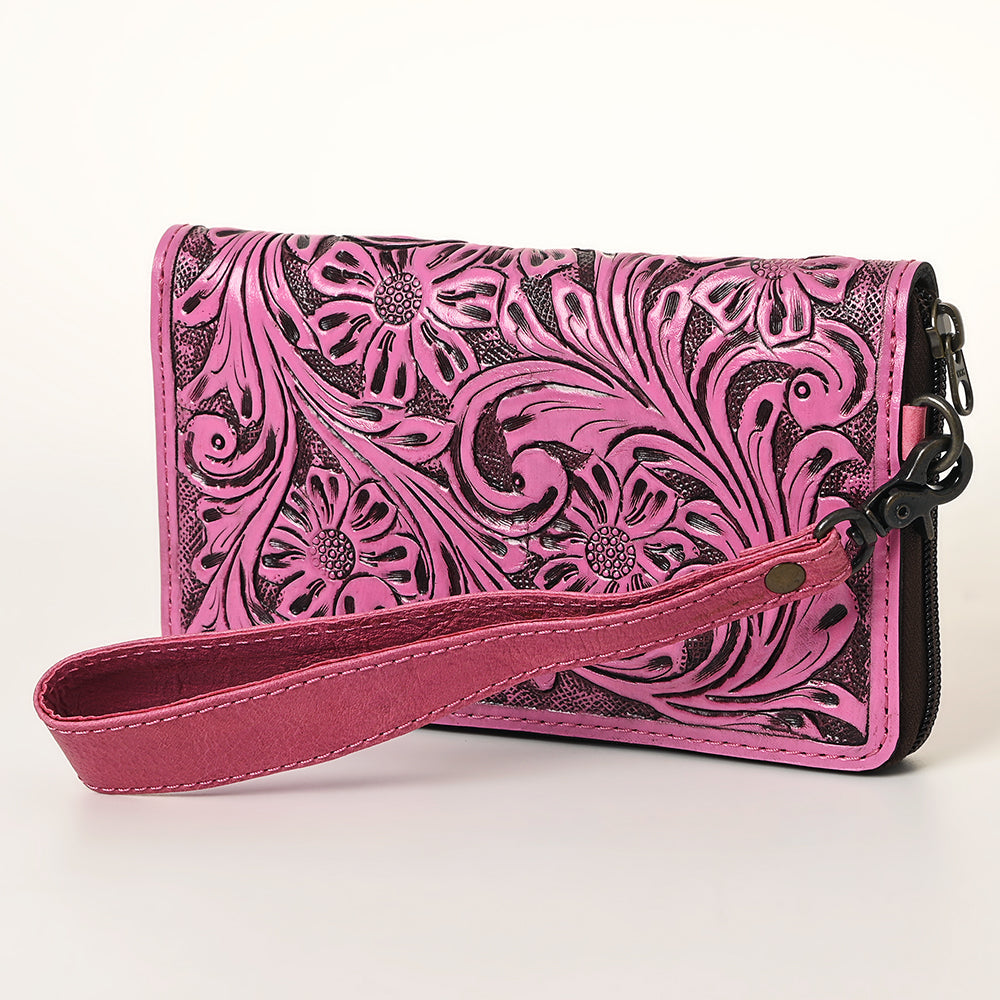 American Darling Clutch Hand Tooled Genuine Leather Western Women Bag Handbag Purse Tan | Purses for Cute