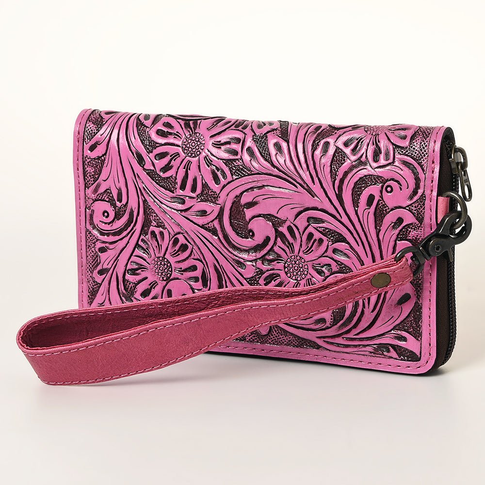 American Darling Clutch Hand Tooled Genuine Leather
