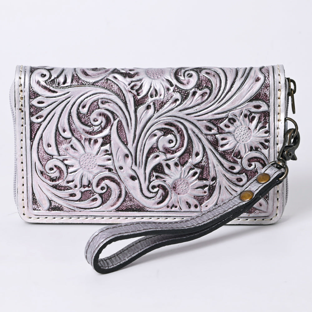 American Darling Clutch Hand Tooled Genuine Leather Western Women Bag Handbag Purse Tan | Purses for Cute