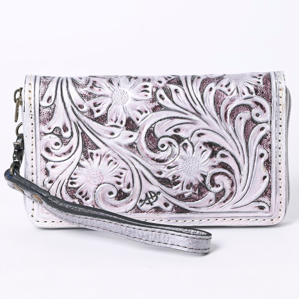 American Darling Clutch Hand Tooled Genuine Leather