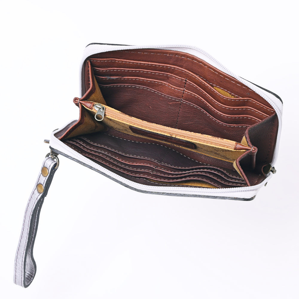 American Darling Clutch Hand Tooled Genuine Leather Western Women Bag Handbag Purse Tan | Purses for Cute