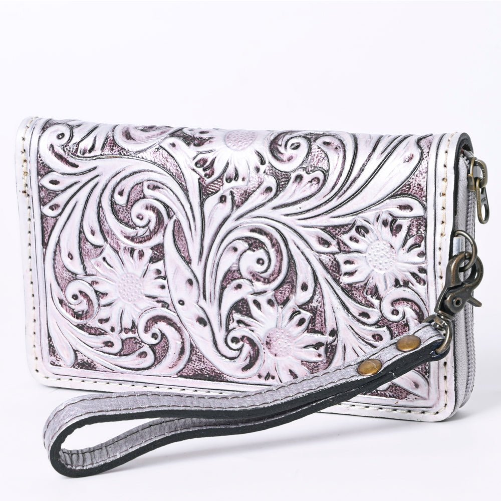 American Darling Clutch Hand Tooled Genuine Leather