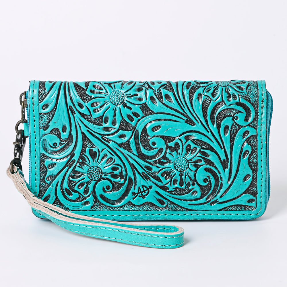 American Darling Clutch Hand Tooled Genuine Leather