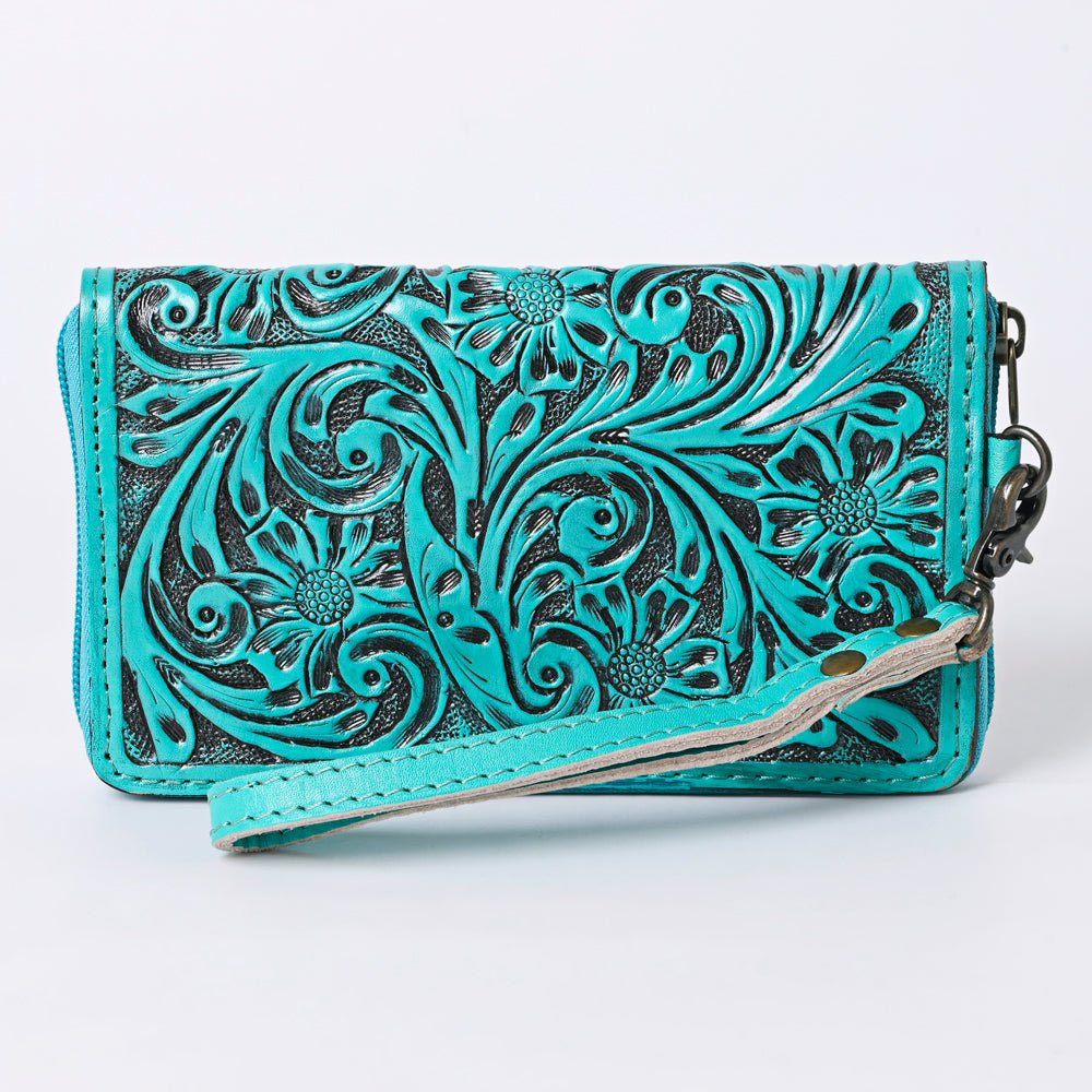 American Darling Clutch Hand Tooled Genuine Leather