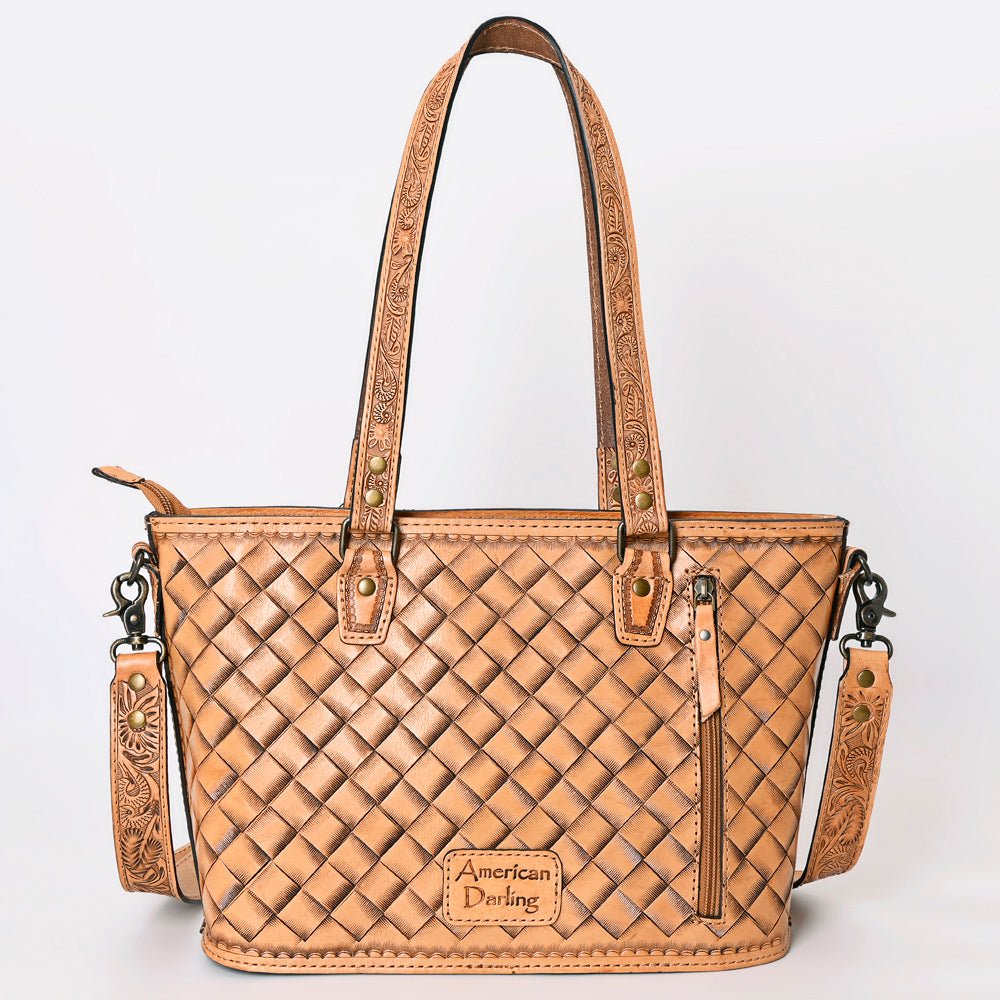 American Darling Tote Hand Tooled Genuine Leather