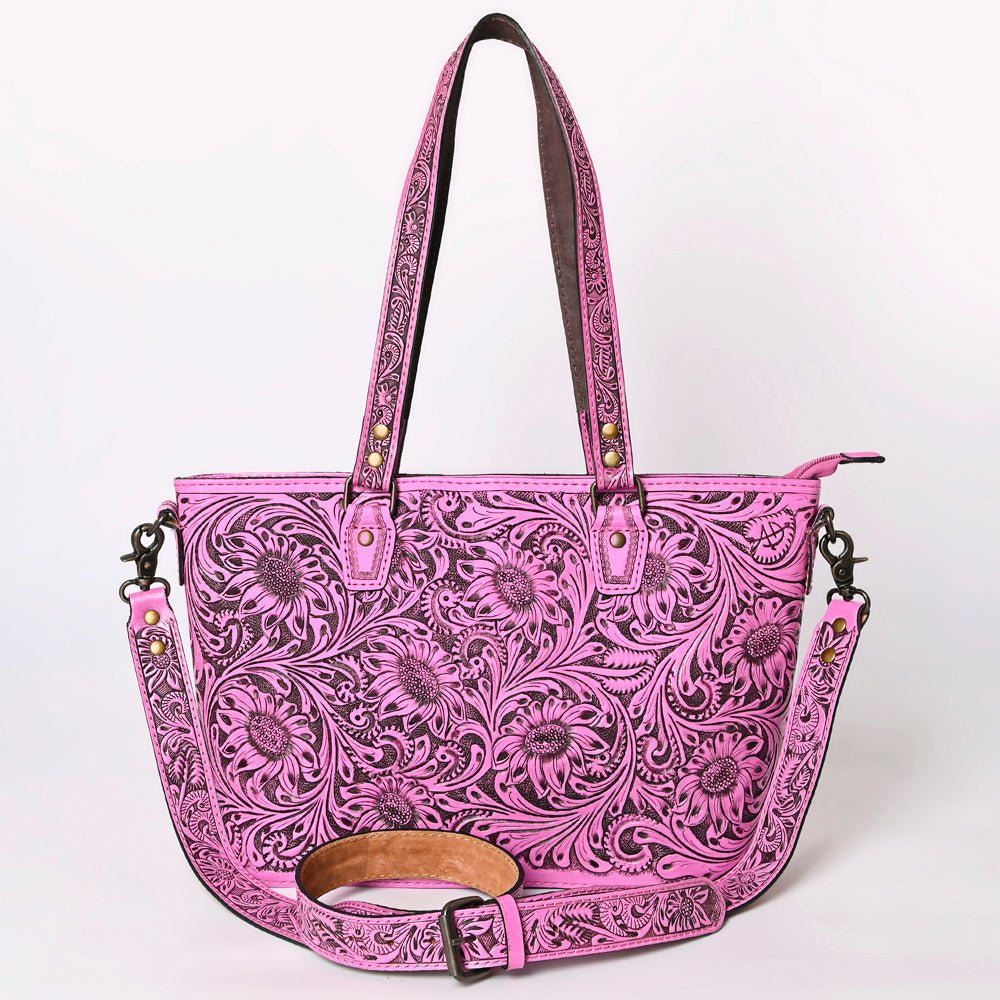 American Darling Tote Hand Tooled Genuine Leather