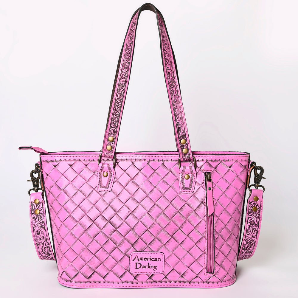 American Darling Tote Hand Tooled Genuine Leather