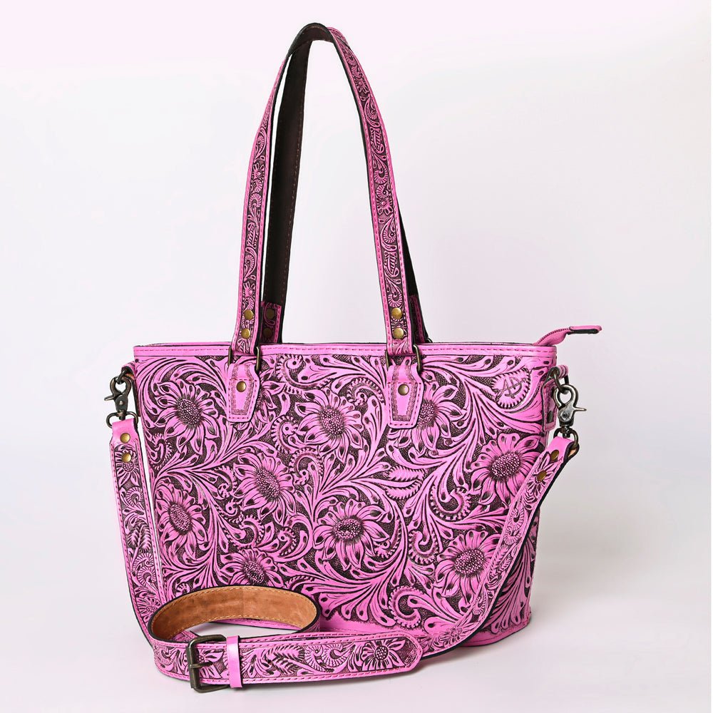 American Darling Tote Hand Tooled Genuine Leather
