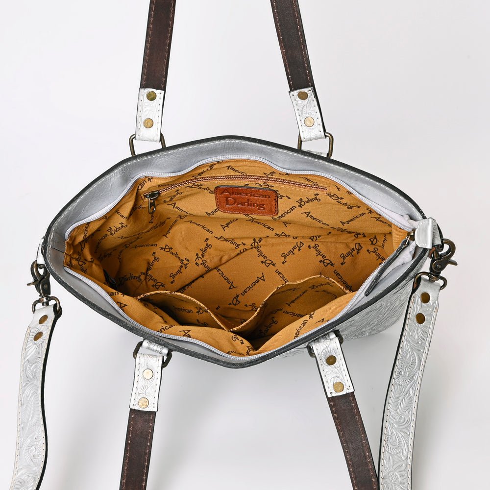 American Darling Tote Hand Tooled Genuine Leather