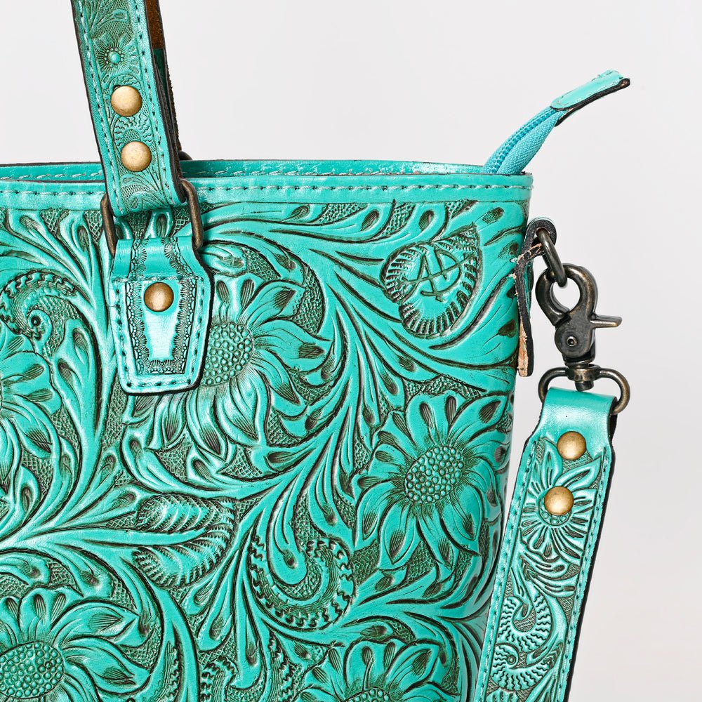 American Darling Tote Hand Tooled Genuine Leather