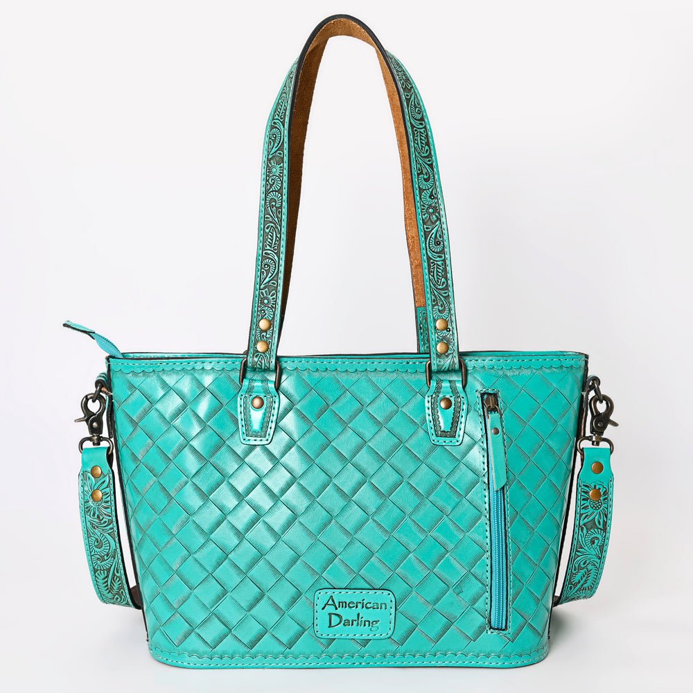 American Darling Tote Hand Tooled Genuine Leather