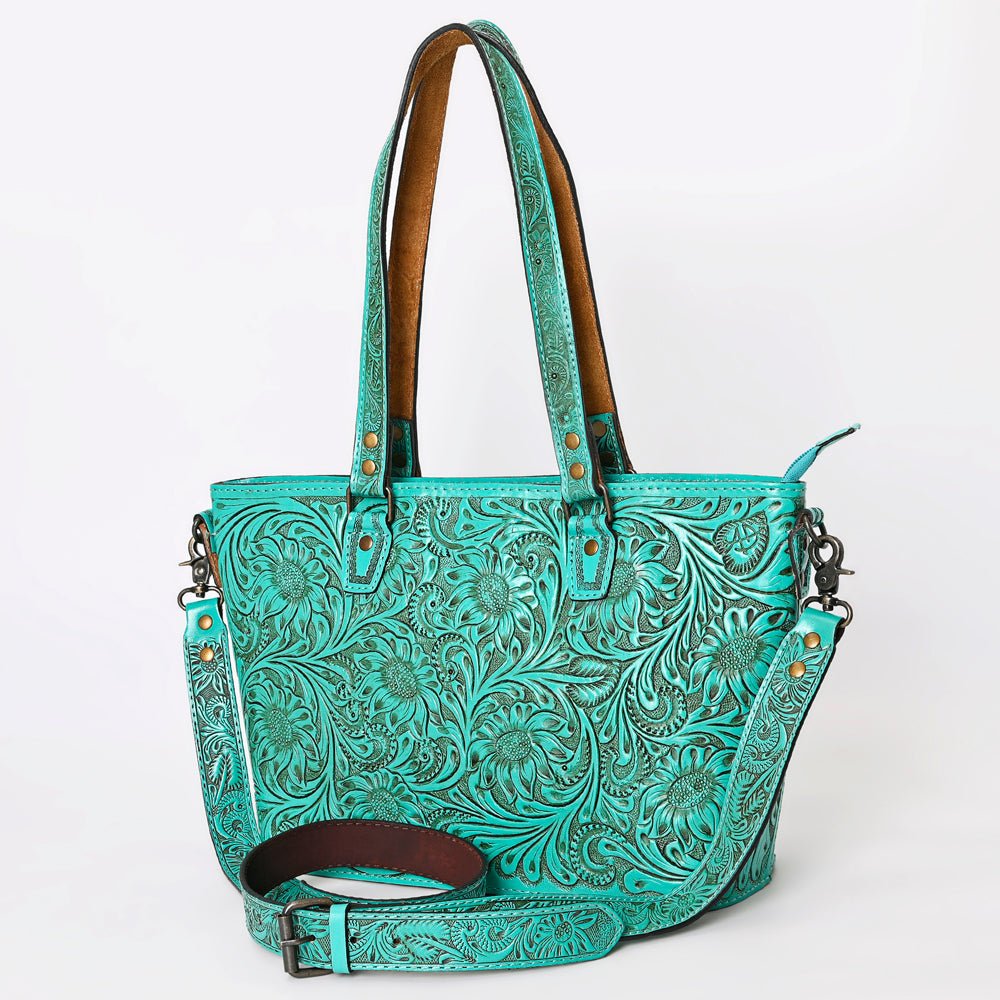 American Darling Tote Hand Tooled Genuine Leather