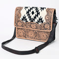 American Darling Hand-Tooled Saddle Blanket Leather Crossbody Bag