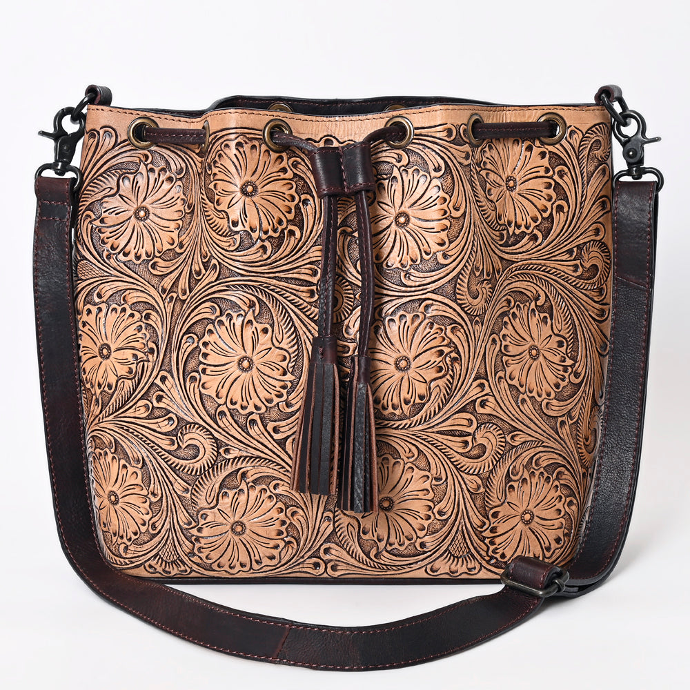 American Darling Hand-Tooled Genuine Leather Bag