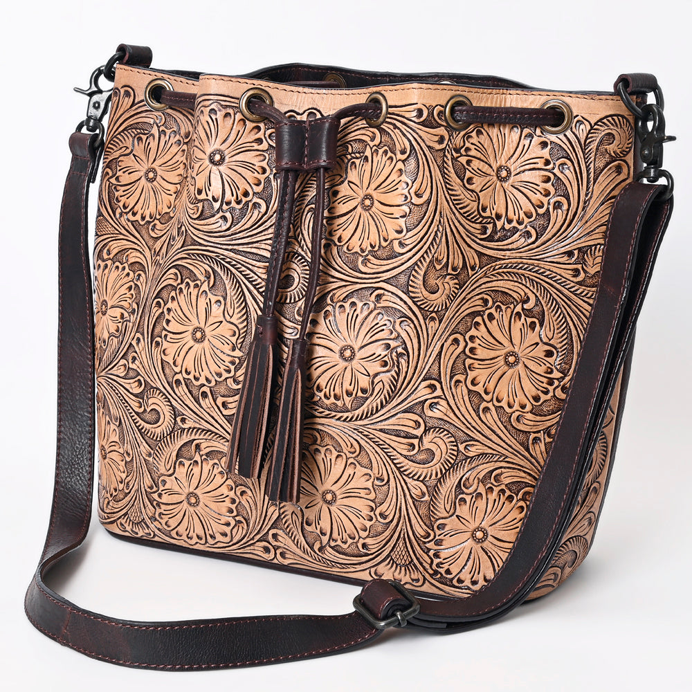 American Darling Hand-Tooled Genuine Leather Bag