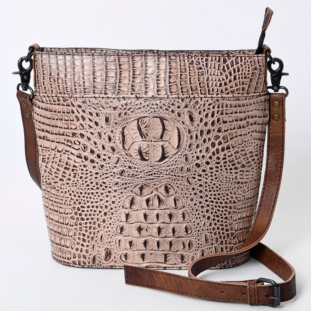 American Darling Crossbody Crocodile Embossed Genuine Leather