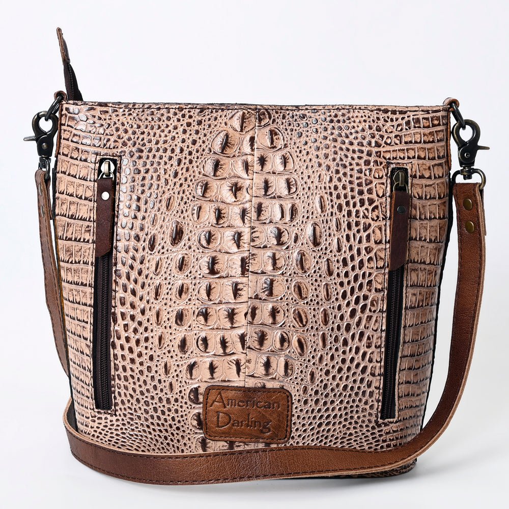 American Darling Crossbody Crocodile Embossed Genuine Leather