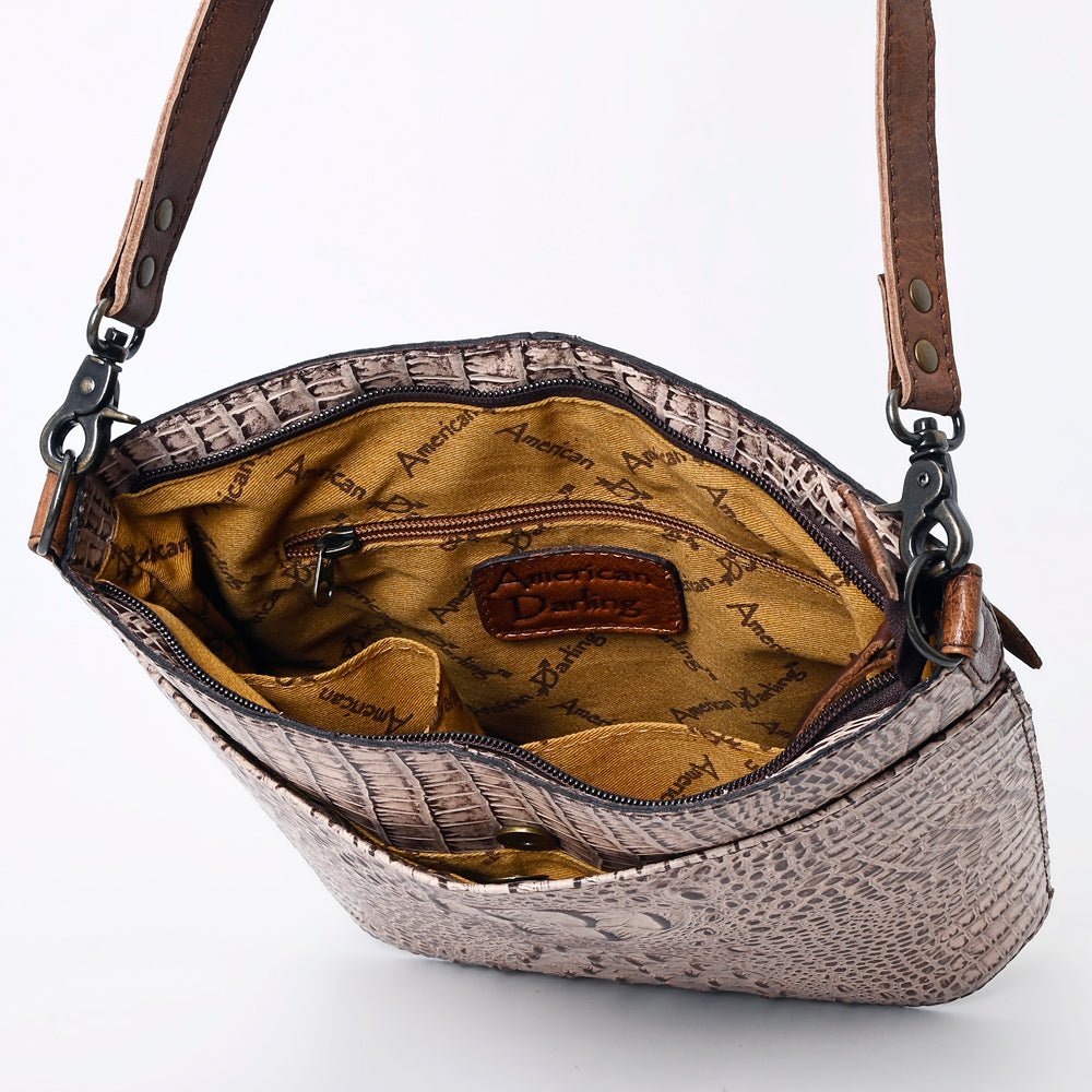 American Darling Crossbody Crocodile Embossed Genuine Leather