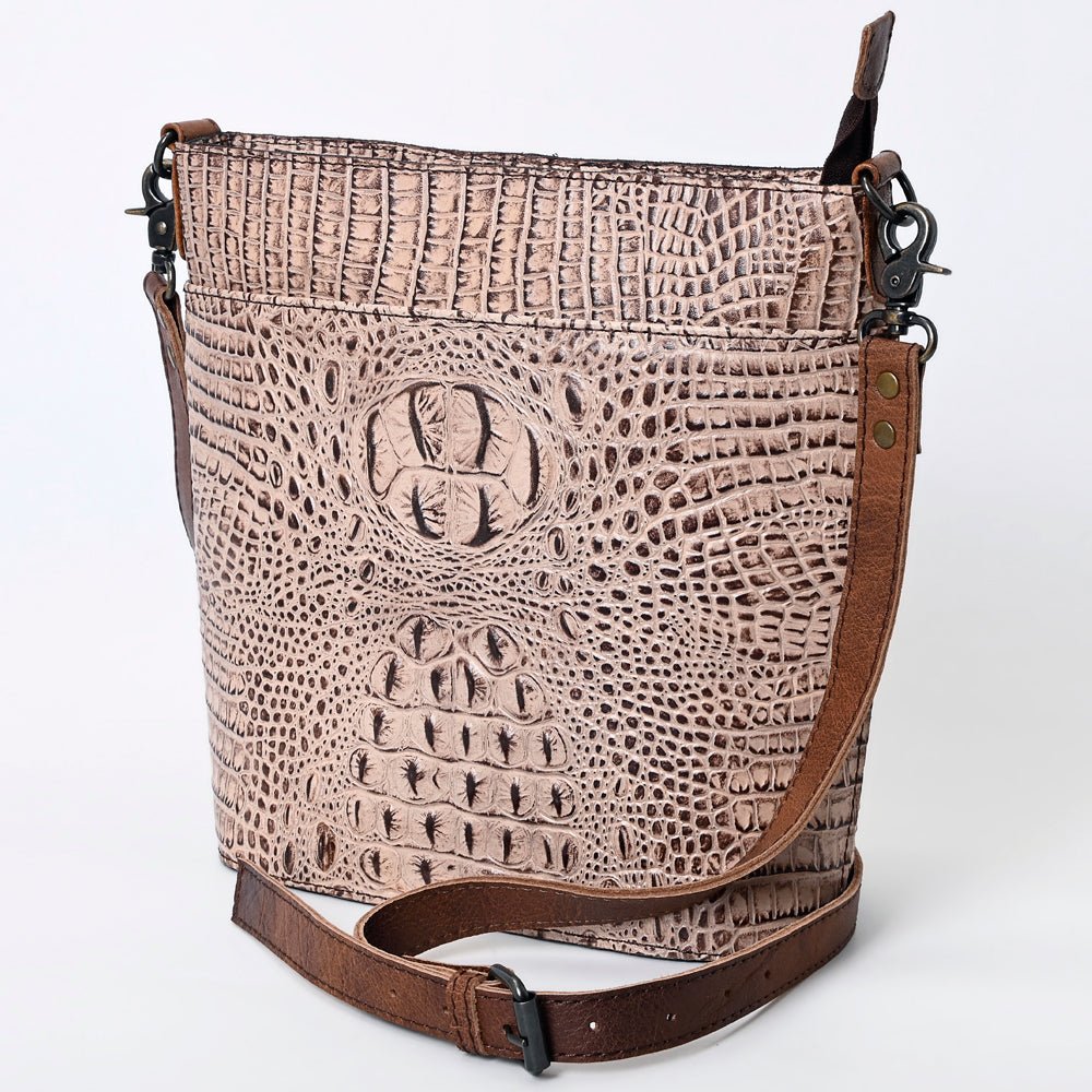 American Darling Crossbody Crocodile Embossed Genuine Leather