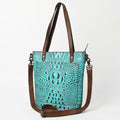 American Darling Tote Crocodile Embossed Genuine Leather