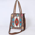 American Darling Saddle Blanket Leather Tote