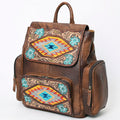 American Darling Hand-Tooled Saddle Blanket Leather Backpack