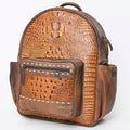American Darling Crocodile-Embossed Leather Backpack