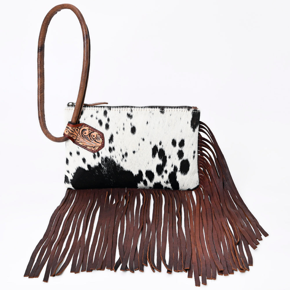 American Darling Hair-On Leather Wristlet