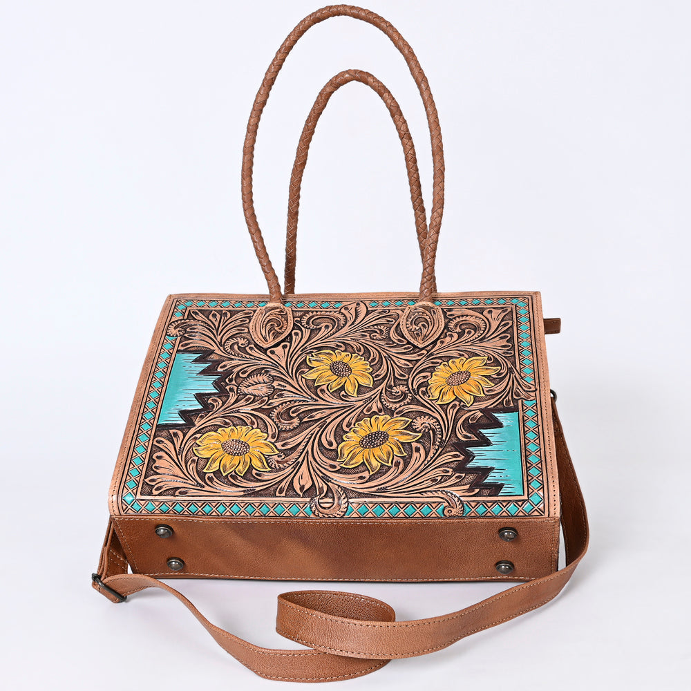 American Darling Tote Hand Tooled Genuine Leather