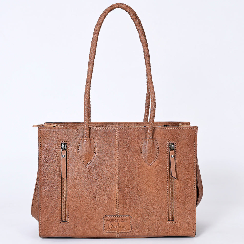 American Darling Tote Hand Tooled Genuine Leather
