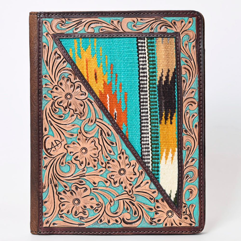 American Darling Hand-Tooled Saddle Blanket Portfolio Bag