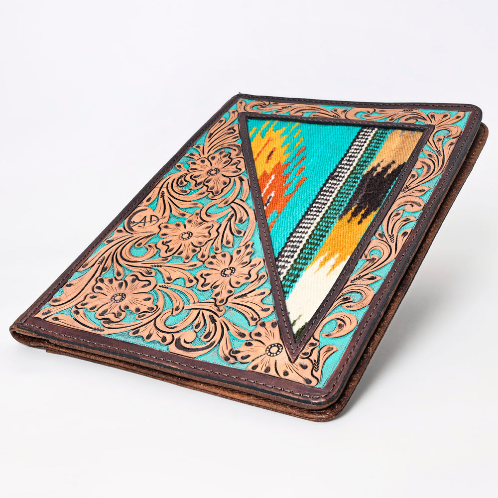American Darling Hand-Tooled Saddle Blanket Portfolio Bag