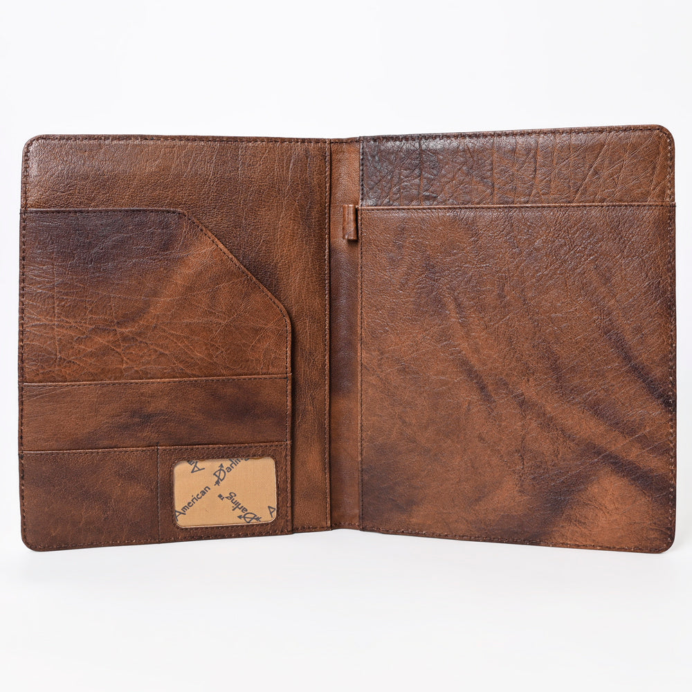 American Darling Hand-Tooled Saddle Blanket Portfolio Bag