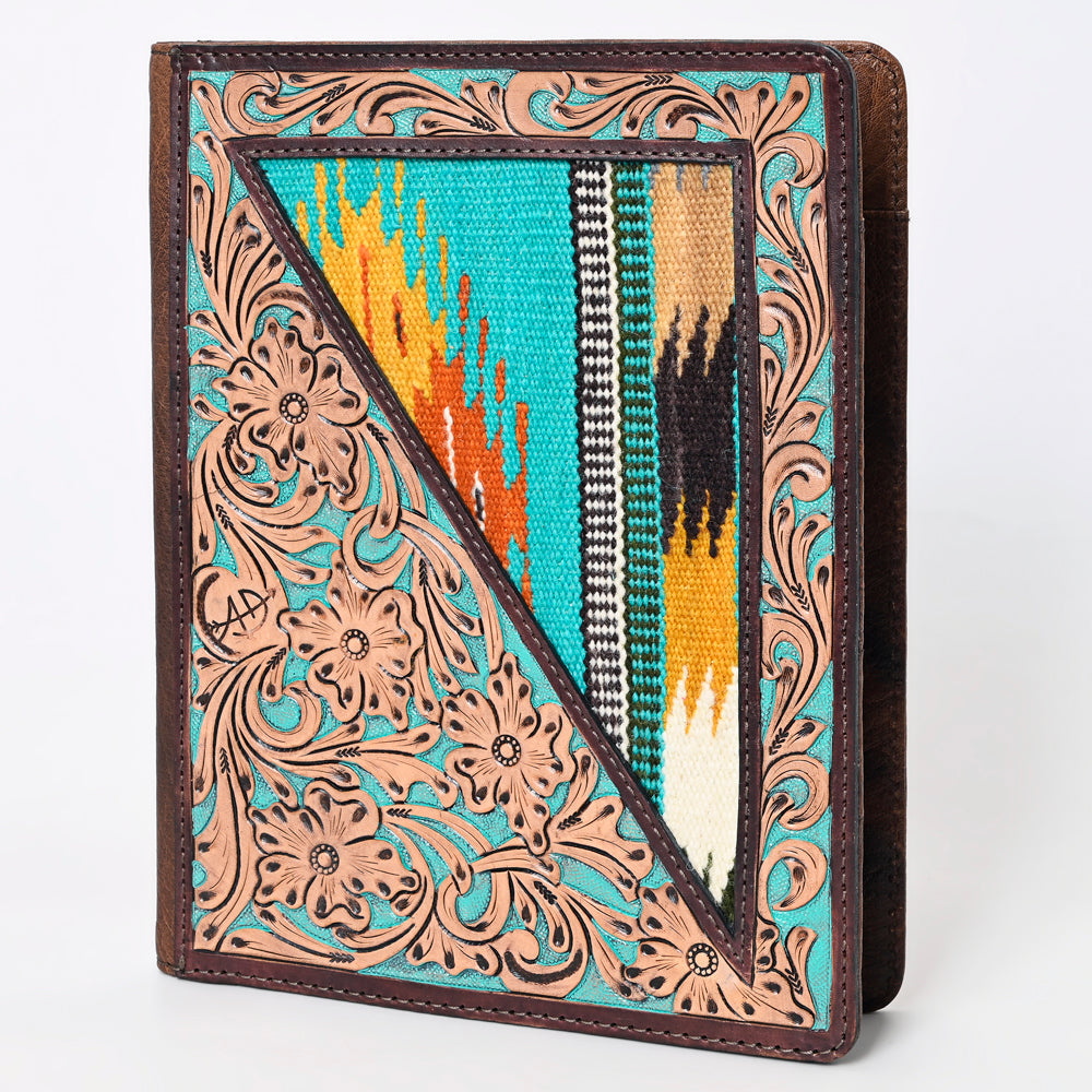 American Darling Hand-Tooled Saddle Blanket Portfolio Bag