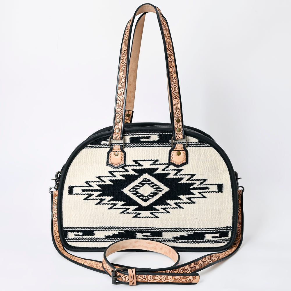 American Darling Saddle Blanket Leather Tote