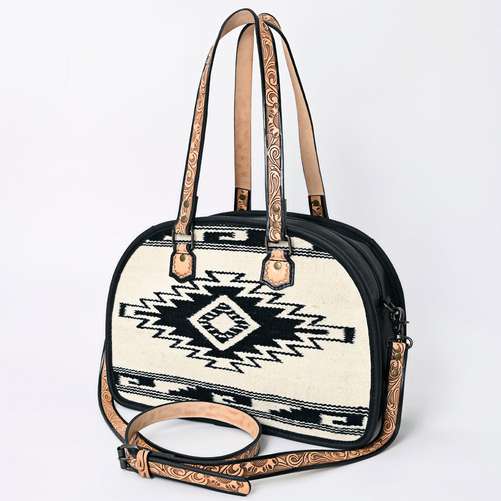 American Darling Saddle Blanket Leather Tote