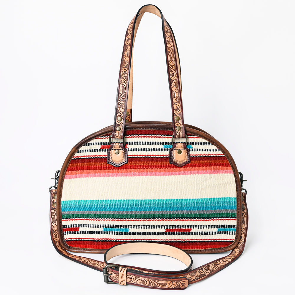 American Darling Saddle Blanket Leather Tote