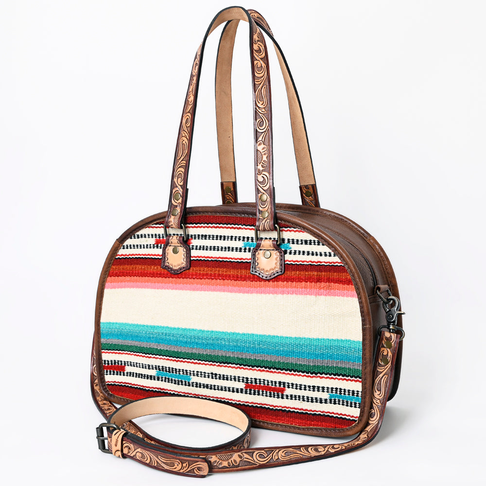 American Darling Saddle Blanket Leather Tote