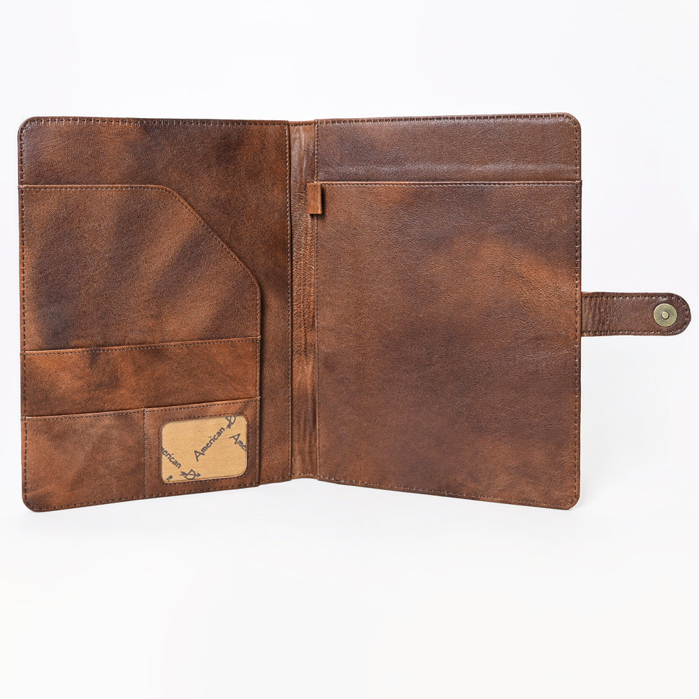 American Darling Hand-Tooled Leather Portfolio Bag