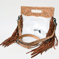 American Darling Hand-Tooled Leather Clear Bag