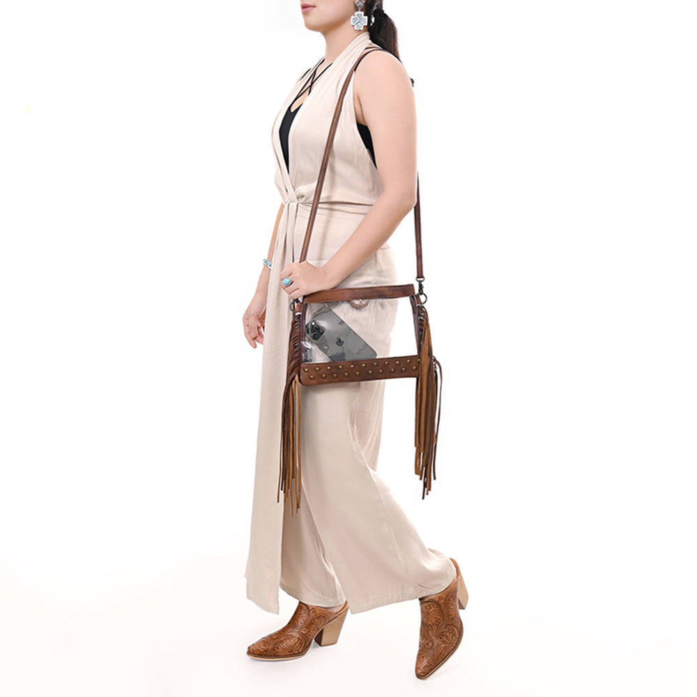 American Darling Clear Bag Full Grain Genuine Leather Western Women Handbag Purse | for Cute Travel