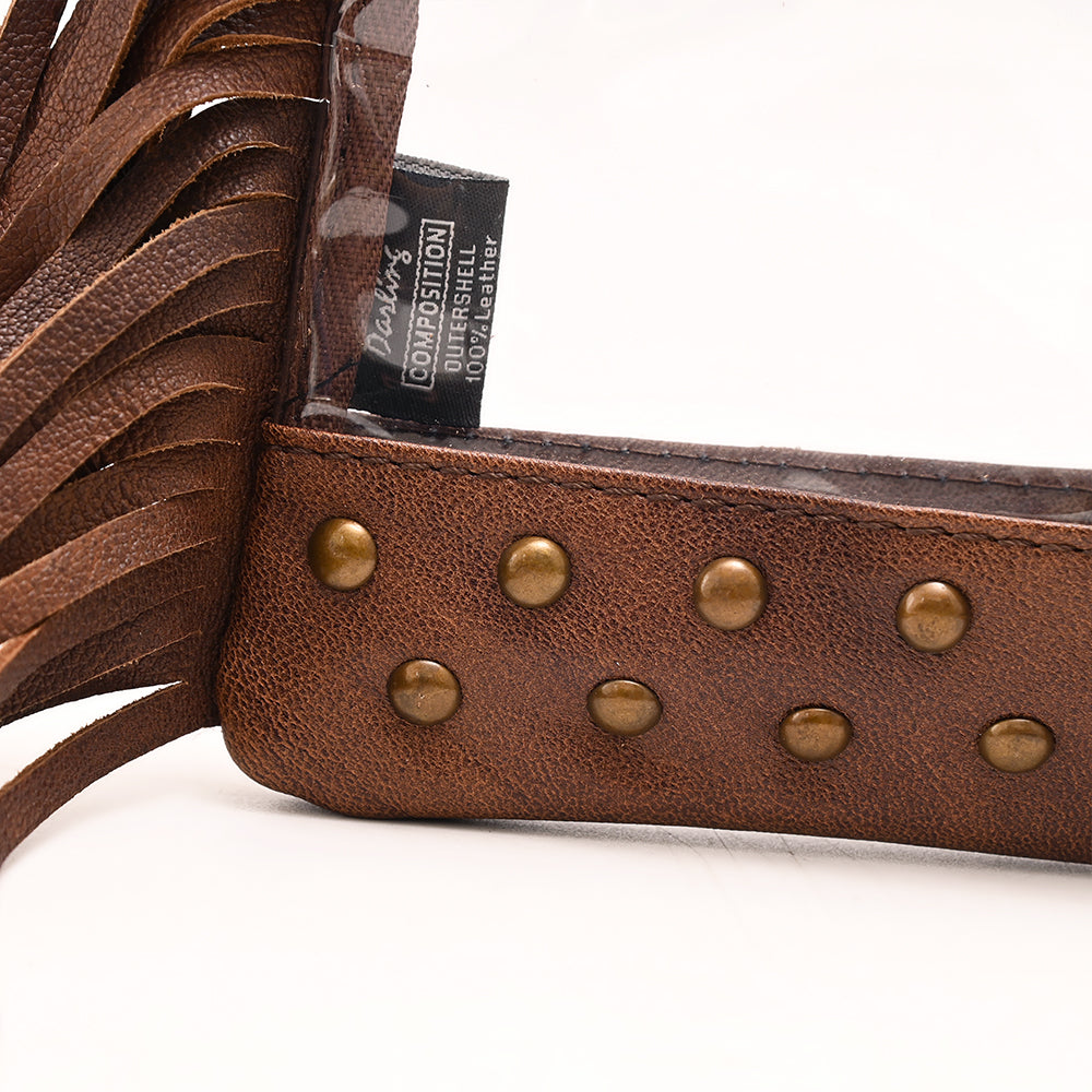 American Darling Clear Bag Hand Tooled Genuine Leather