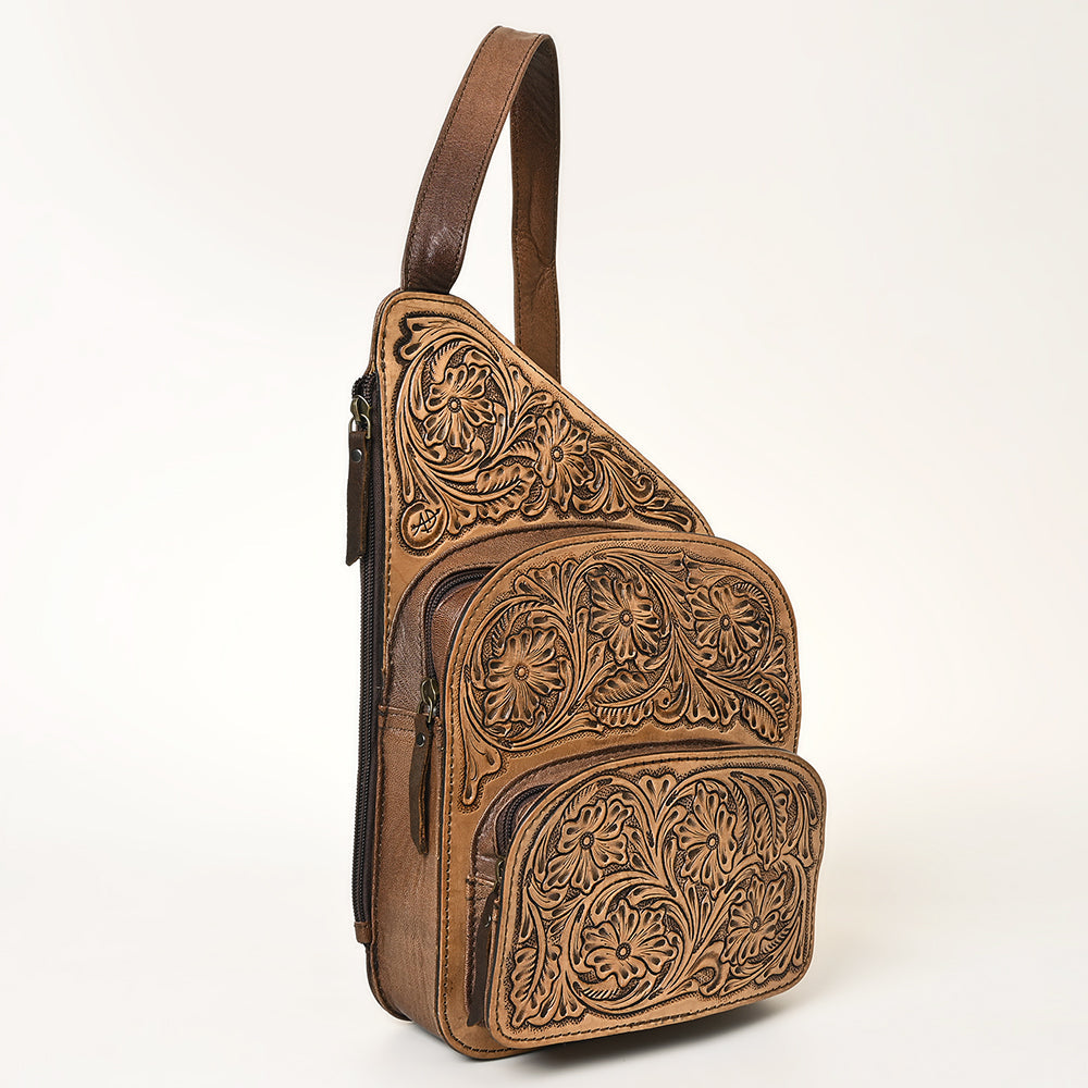 American Darling Hand-Tooled Genuine Leather Backpack
