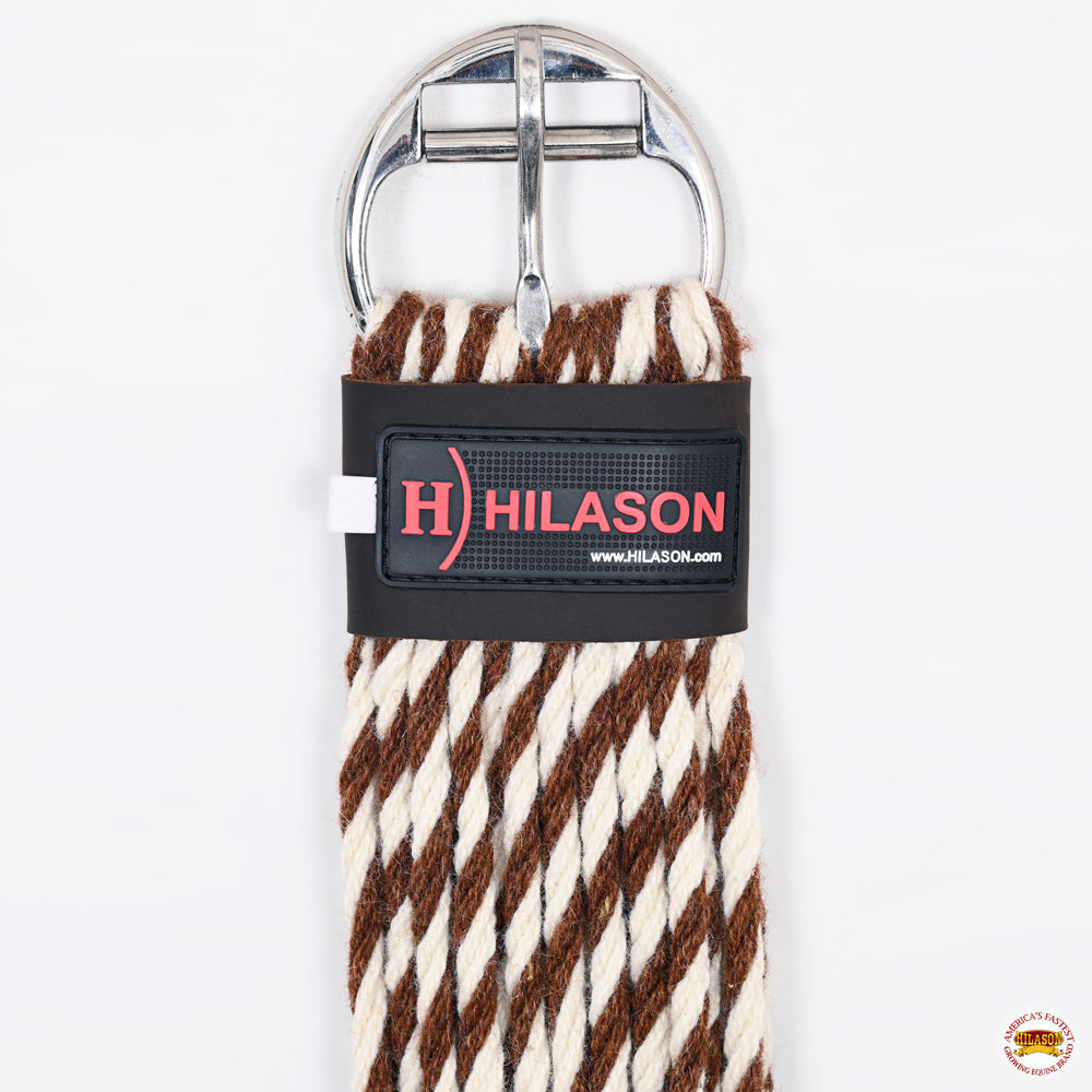 HILASON Horse Girth Western Wool 27 Strand Breathable Saddle Cinch Stainless Steel | Strap for Horses Back