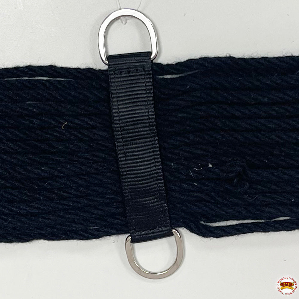 HILASON Horse Western 27 Strand Double Weave Black Roper Cinch