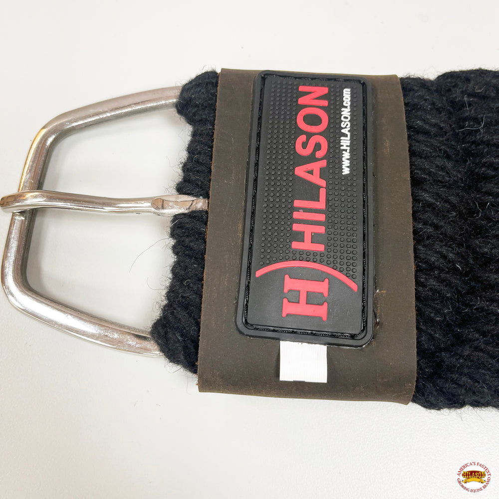 HILASON Horse Western 27 Strand Double Weave Black Roper Cinch | Girth Strap for Horses Back Saddle
