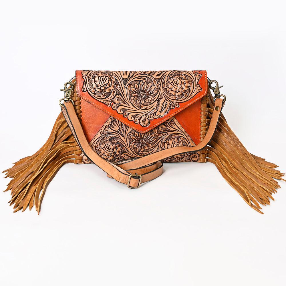 American Darling Hand-Tooled Leather Envelope Bag