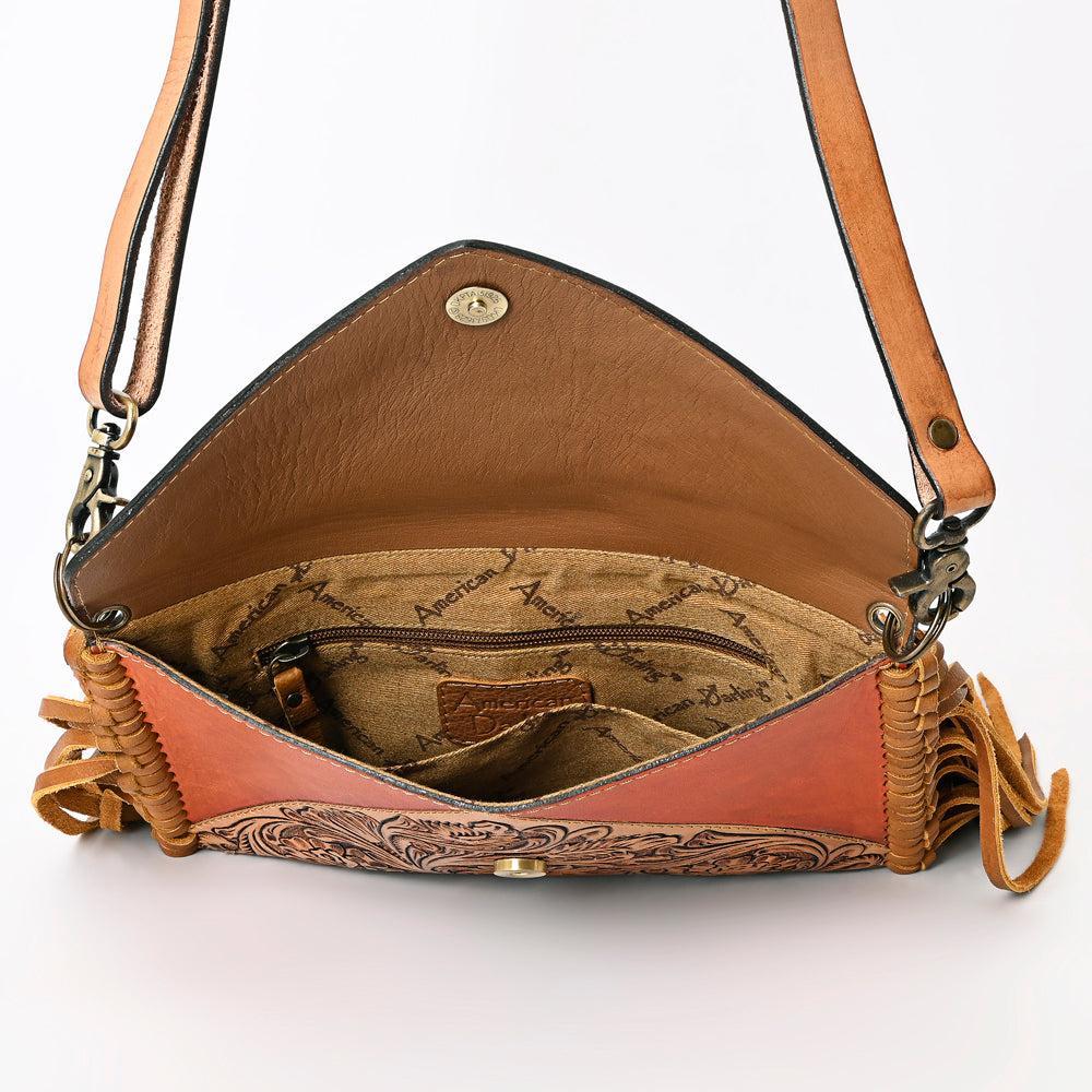 American Darling Hand-Tooled Leather Envelope Bag