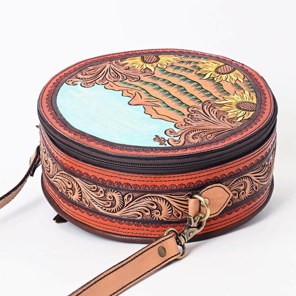 American Darling Hand-Tooled Leather Canteen Bag