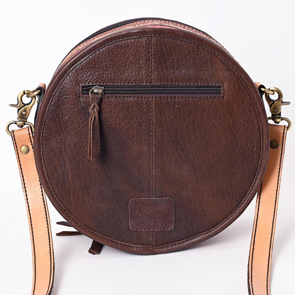 American Darling Hand-Tooled Leather Canteen Bag